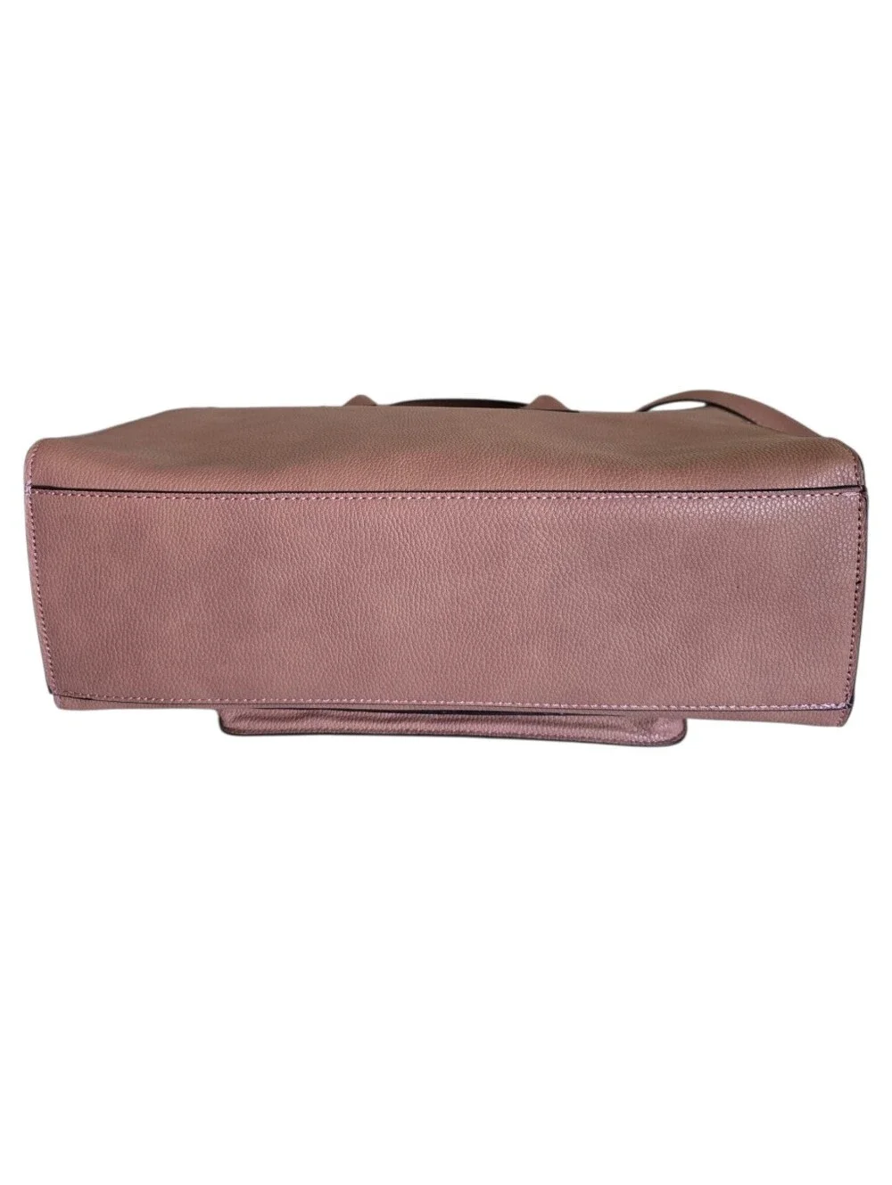 Justfab Women's Mauve Pink Pebbled Faux Leather Large Satchel Tote Handbag - Picture 12 of 16